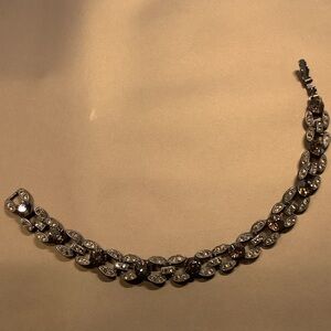 Vintage bronze Crystal Link Bracelet - Elegant Women's Jewelry